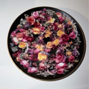 Edwin M Knowles China Plate Craftsman Ship Fragile Decoration Decor Clean Floral